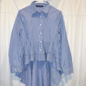 ZARA STRIPED BUTTON DOWN BLOUSE!!